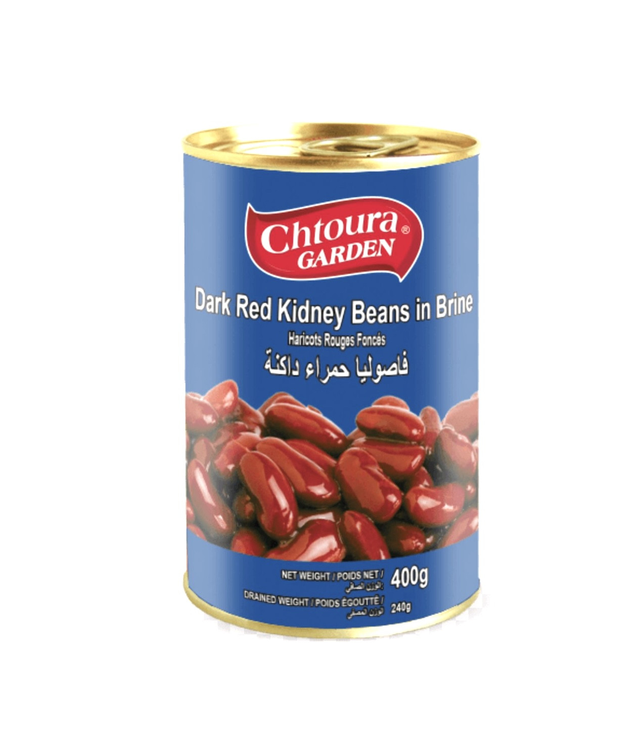 Chtoura Garden, Dark Red kidney beans (Fasoulia), Tin, Lebanon, 24x400g