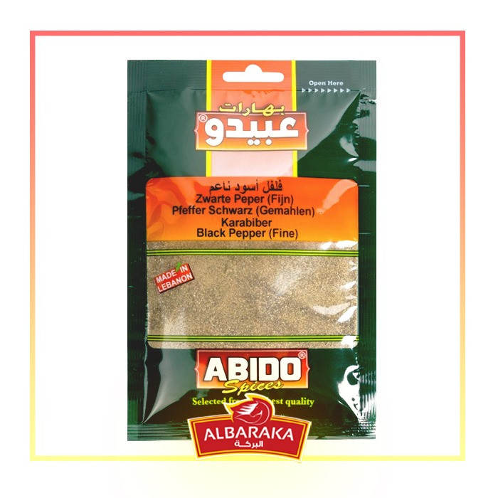 Abido, Black Pepper (Fine) 10x50g