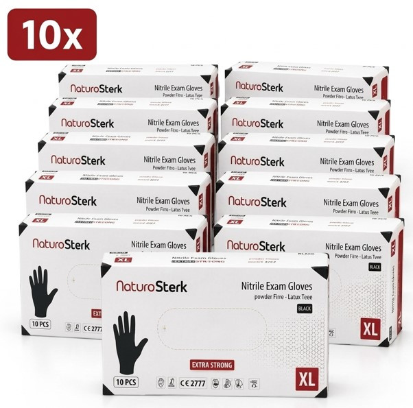 Handshoenen Zwart (  X L ) 10 STK